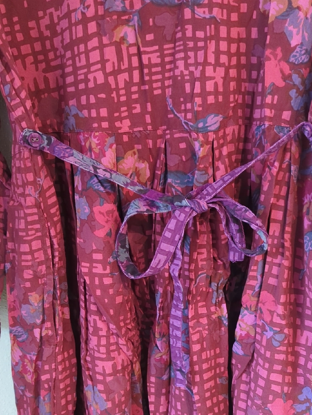 April Cornell Prairie Dress Modest Cottagecore Button Down Floral Pockets - Picture 9 of 13